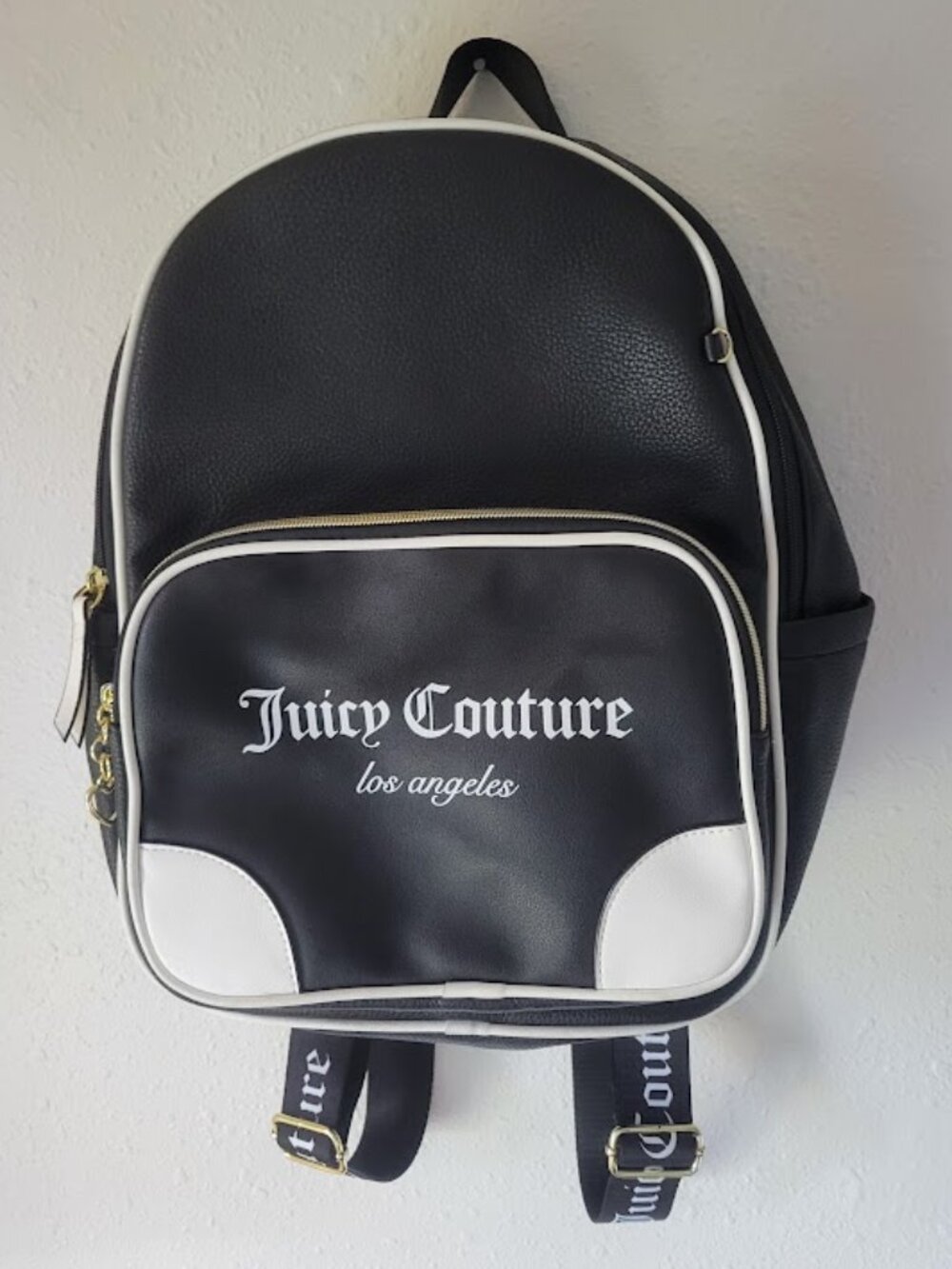 Juicy Couture Los Angeles Black White Logo Mini Backpack